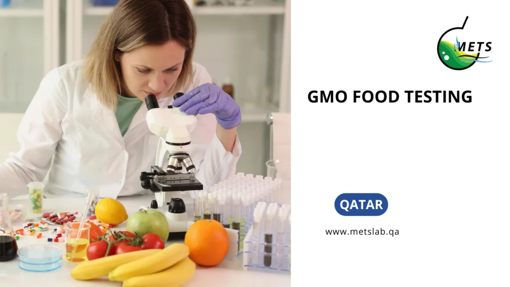 Laboratory technician performing PCR-based GMO food testing to identify genetically modified organisms in food samples.