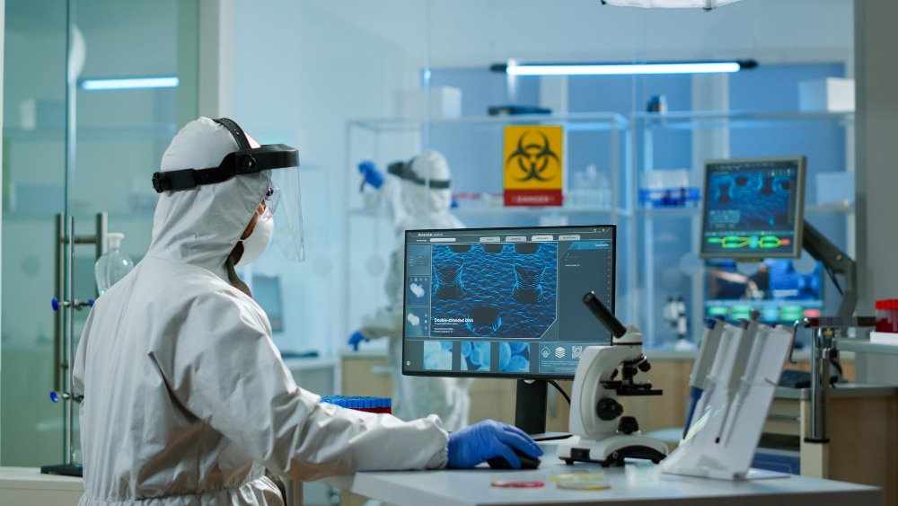 laboratory facility for virus testing and sample analysis